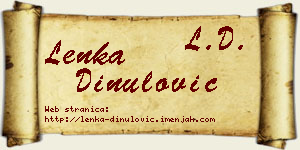 Lenka Dinulović vizit kartica